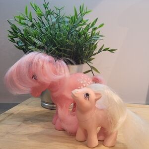 My Little Pony Mom And Baby Cotton Candy And Baby Cotton Candy G1 1982